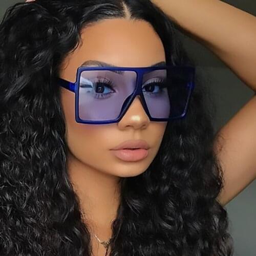 Fashion Sunglasses Women Ladies Blue Fashion Oversized Square Sun Glasses Driving Shades Eyewear UV400 NX