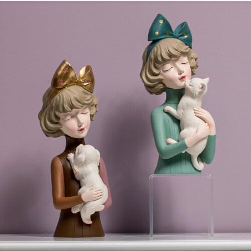 Art Ormaments Girl Statue, Home Decoration Accessories Sculpture, Resin Elegant Lady Statues, Wedding Birthday Christmas Gift