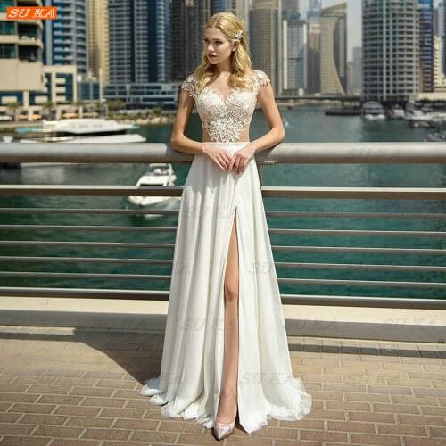 SU KA Chiffon Wedding Dresses
