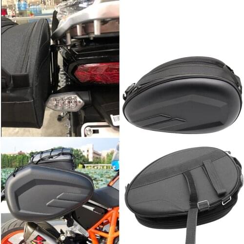 Waterproof Motorcycle Saddle bags Moto Riding Helmet Bag Side Bag Tail Luggage Suitcase with plastic