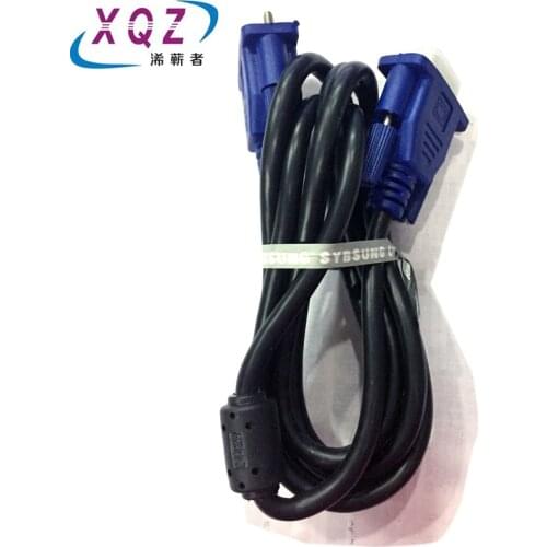 VGA cable 4+5 pure copper computer cable DB15pin M/M male to male pvc black jacket 1.5m
