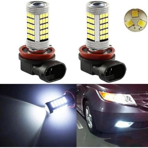 2Pcs H8 Super Bright Auto Fog Light LED Fog Lamp Bulb Car Headlight Bulbs 6000K Car Replacement Light Source Parking Driving