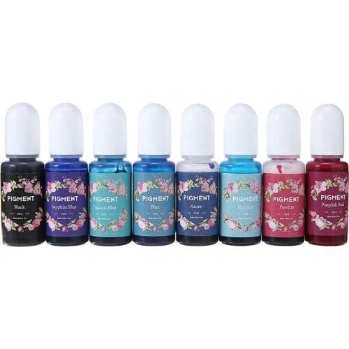 24 Colors 10ml Epoxy UV Resin Coloring Dye Art Colorant Pigment DIY Craft For Making Jewelry Or Other Craft Accessories