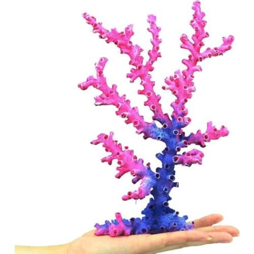 Fish Tank Aquarium Accessories Jewelry Resin Purple Coral Aquarium Beautification Fish Tank Decoration Craft Pet Supplies