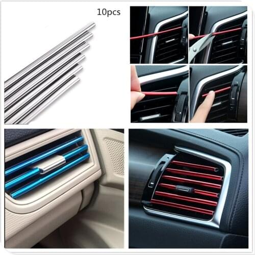 Car Vent Grille cover Outlet Strip for megane seat leon 1 suzuki samurai audi a3 8v vw passat b6 mazda 6 bmw r1200gs