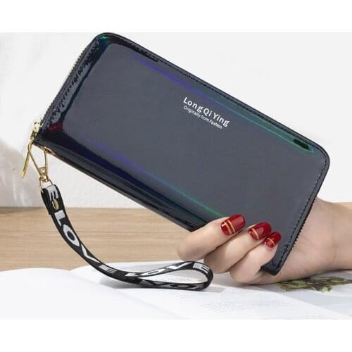 Lady Purses Long Women Wallets Handbags Zipper Coin Purse Wristlet Moneybags ID Cards Holder Fashion Woman Wallet Pocket Bags