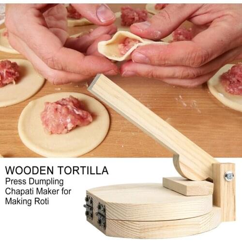 Wooden Tortilla Press Dumpling Chapati Maker Dumpling Skin Maker Tools Practical Pressing Kitchen Accessories For Making Roti