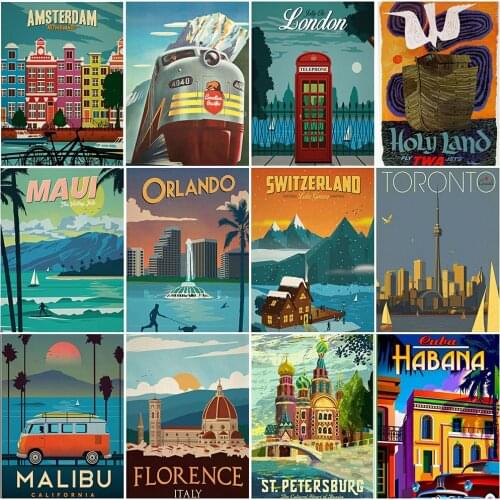 EverShine Diamond Painting Cartoon Diamond Mosaic Cross Stitch City Beaded Embroidery Picture Of Rhinestones Handmade Gift