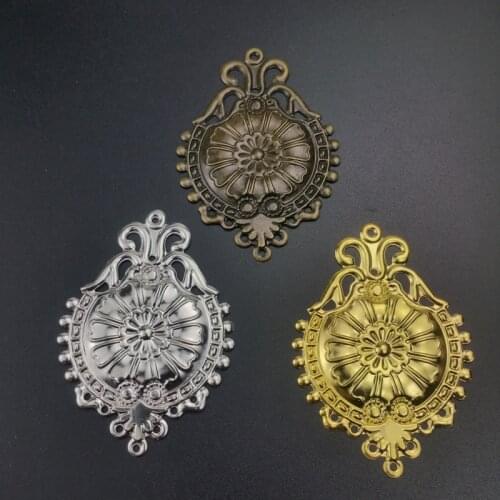 10Pcs/lot 46x66mm Filigree Metal decoration For Jewelry Making DIY Accessories
