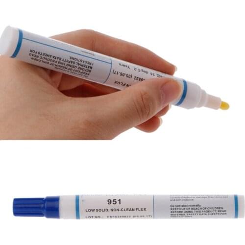 OOTDTY 951 10 ml Soldering Rosin Flux Pen Low-Solid Non-clean For Kester Soldering Solar Panel DIY Power Panel