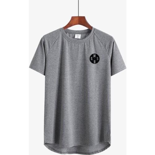 Brand Clothing Fashion Slim fit T Shirts Men Short Sleeve T-Shirt Fitness Tops Tees Cotton Patchwork Mesh Bodybuilding Tee shirt