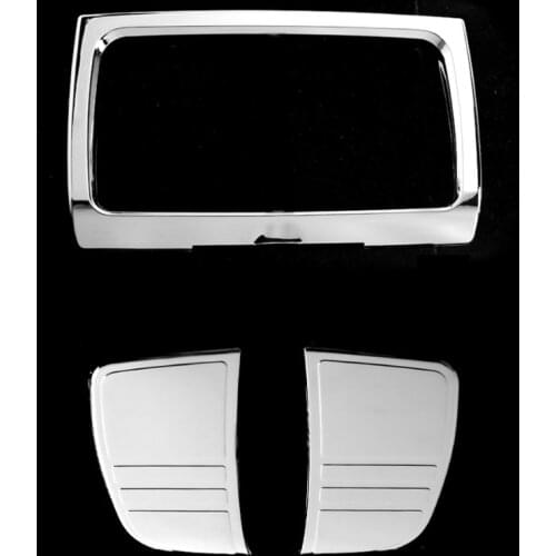 Chrome Tri Line Stereo Trim Gauge For Harley Touring Electra Glide Ultra Limited 2014 2015 2016