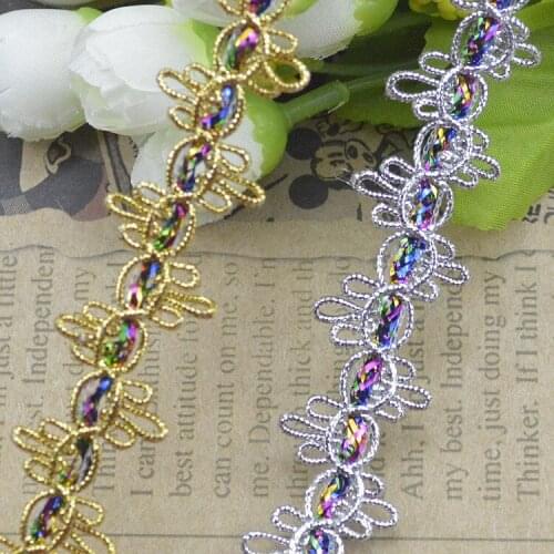 5m Gold Silver Lace Ribbon For Party Dress Cosplay Clothes Stage Performance Apparel Diy Quality Teeth Lace Trims Accessories