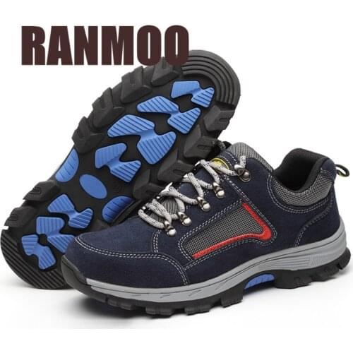 2021 Men Indestructible Steel Toe Shoes Puncture-Proof Lightweight Breathable Winter Anti-smashing Safety Shoes Free Shipping