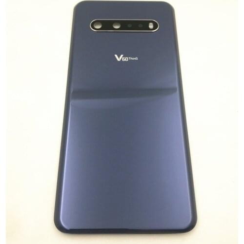 Original Glass Battery Back Cover For LG V60 Thinq 5G LM-V600 Back Battery Cover Rear Door Housing Case With Camera Lens