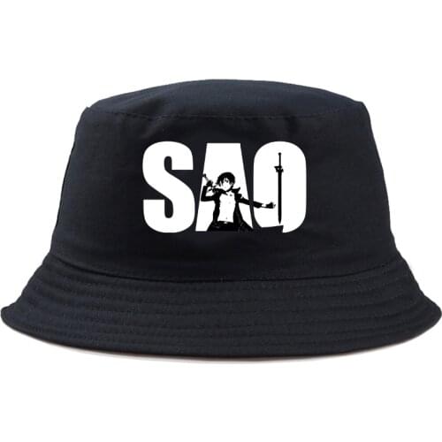 Funny Sword Art Online Bucket Hats men women fishing cap casual out sunscreen Fisherman Panama Hip Hop Cap