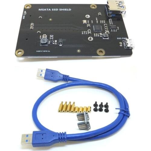 Raspberry Pi mSATA SSD Storage Expansion Board X850 V3.0 USB 3.0 Extansion Board Module for Raspberry Pi 3 Model B+(Plus)/3B/2B
