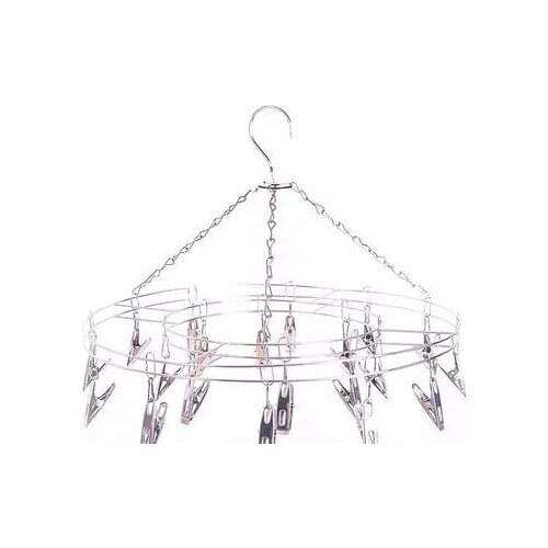 Hanging Drying Rack Windproof Laundry Clothes Hanger With 20 Clothespins For Drying Socks Baby Clothes Underwear Hat Scarf Glove