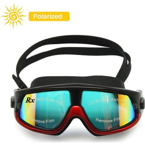Polarized Swim Goggles Snorkel Mask Wide Vision Ear Plugs Hardcase Waterproof Anti-fog Anti-UV Silicone Surfing Diving Glasses
