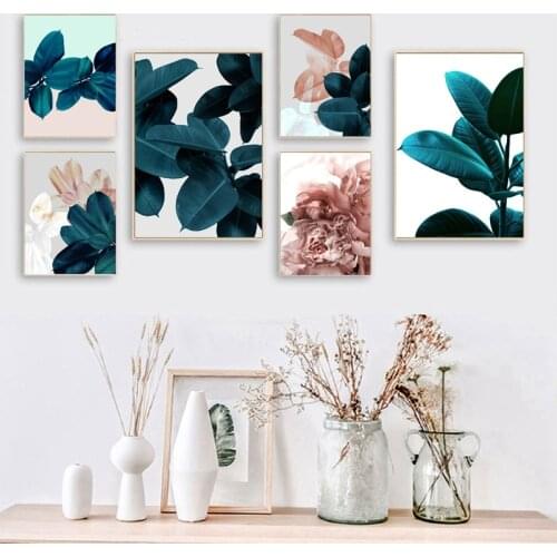 Leaf Botanical Nordic Posters Canvas Prints Modern Succulent Plant Painting Wall Art Pictures for Living Room Home Decor