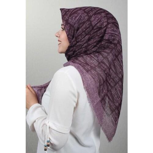 JAWEL PATTERNED LINEN FLAMLI SCARF-DESEN-38-RENK-19