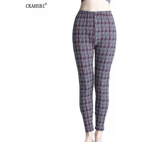 CKAHSBI Sexy Gym Push Up Yoga Pant Summer Style Fitness Women Leggings Grid Printed Leggings Slim Workout Ankel Length Tight