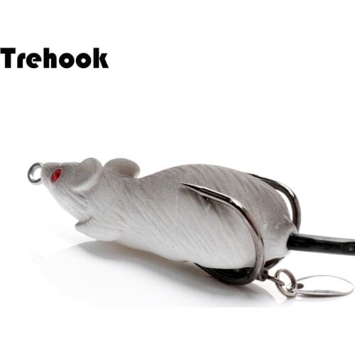TREHOOK 6.5cm 14g Mouse Soft Lure for Fishing Wobblers Soft Bait Fishing Lures Artificial Bait Frog Silicone Bait Fish Tackle