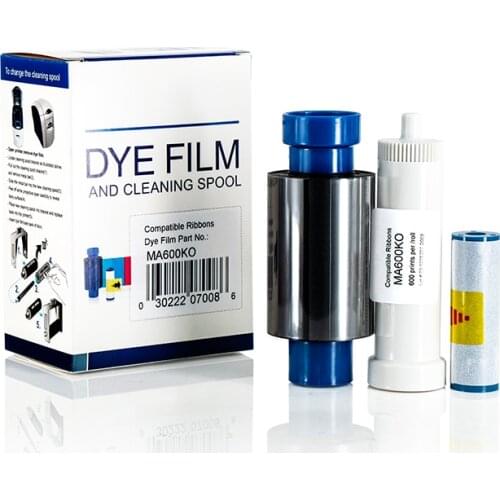 Original MA600KO 2 panel black monochrome dye film + overcoat 600 images for magicard enduro printer
