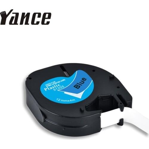 Yance LT91205 LT 91205 91225 12mm Black on blue Compatible DYMO label maker printer dymo letratag tape LT91201 59426 for LT-100H