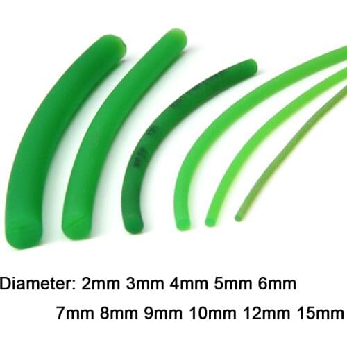 Green Polyurethane Conveyor Belts Diameter 2/3/4/5/6/7/8/9/10/12/15mm PU Round Drive Belt Meltable Cord
