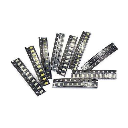 100PCS LED SMD Light Emitting Diode 0402 0603 0805 1206 Red, Blue, Yellow, Emerald, Green, Orange, White