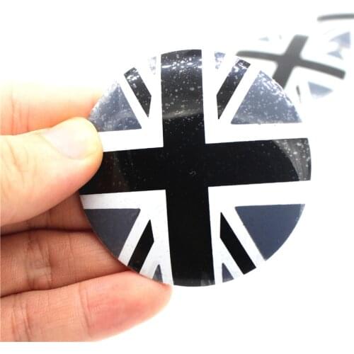 New 4pcs Car Wheel Center Hub Caps Cover Rim England Rice Flag Sticker Badge Styling For Mini Cooper R50 R52 R53 R56 R57 R58 R60