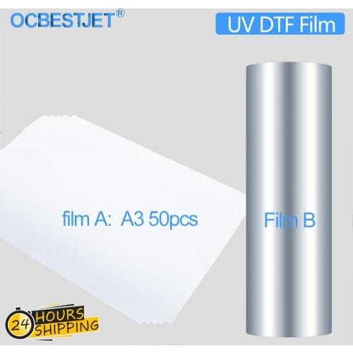 50PCS A3 Magic UV DTF Film A and film B Transfer to Glass Ceramic Metal Phone Case for Irregular Shape surface UV DTF Printer