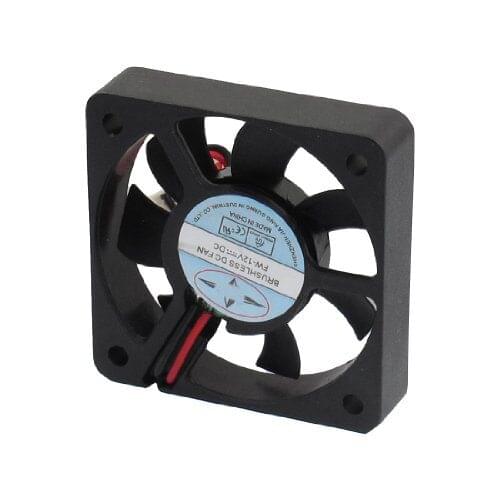 PROMOTION! New Plastic DC 12V 2 Pins Connector Brushless Cooling Fan 50mm x 50mm x 10mm