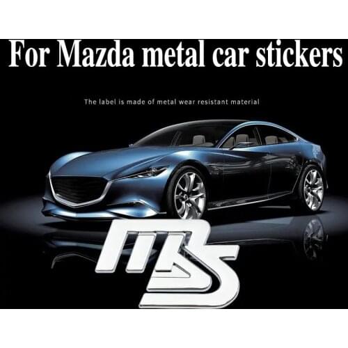 Car Sticker MS Logo Emblem Stickers and Decals for Mazda 2 3 5 6 8 CX5 CX7 Atenza AXELA BT-50 Emblem Auto Modified Body Badge