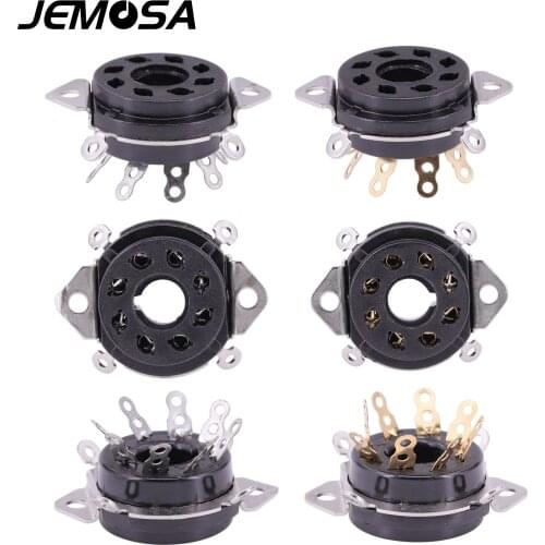 10PCS Bakelite 8Pins Tube Socket GZS8-A Electron Tube Socket KT88 6SN7 6550 7199 EL34 6N8P Vacuum Tube DIY HIFI Audio Amplifier