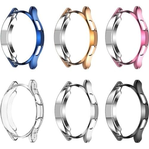 Case Cover for Samsung Galaxy Watch 3 41mm for Galaxy watch 3 45 mm soft TPU Protective Watch Protection Bumper Chrome plated