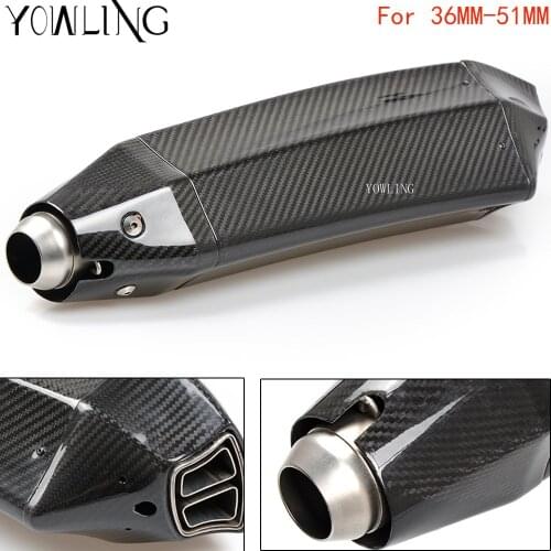 Motorcycle Real Carbon Fiber Exhaust Muffler Pipe Escape For KAWASAKI Ninja ZX6R ZX7R ZX9R ZX10R ZX12R ZX14R Z1000 Z750 z1000sx