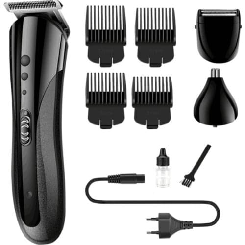 KEMEI All In1 Electric Hair Clipper Rechargeable Waterproof Hair Trimmer Mens Beard Shaver Wireless Mens Hair Cutting Machine