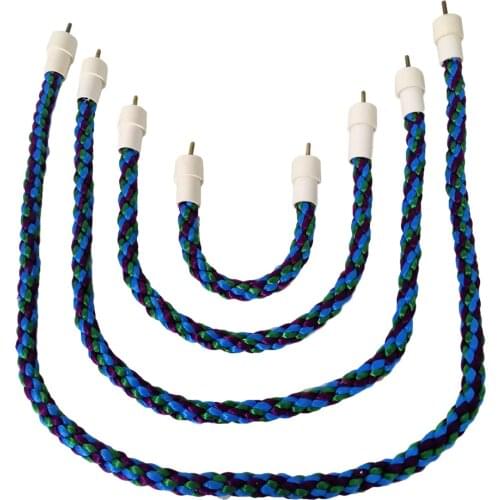 Bird Cage Toy Cotton Rope Bird Perch Curved Bird Cage Rope Perch Parrots Budgies Parakeets Accessories Birds Pet Cage Accessory