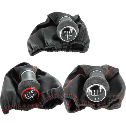 5 Speed Car Gear Shift Knob Leather Boot For Volkswagen VW POLO CLASSIC 6N 6N2 1996 1997 1998 1999 2000 2001