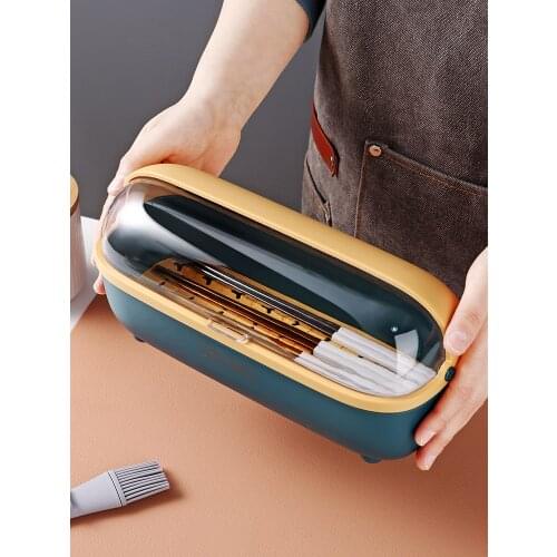 Kitchen Accessories Spoon Fork Chopsticks Storage Box With Cover Household Dish Drainer Cutlery Organizer
