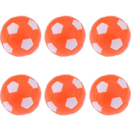MagiDeal Hot Sale 6Pcs Plastic 36mm Plastic Indoor Table Soccer Ball Replacement Football Durable Table Game Accessory 2 Colors