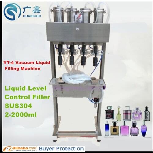 YT-4 vacuum filling machine for perfume filling ,vacuum level control filling machine for glass bottles