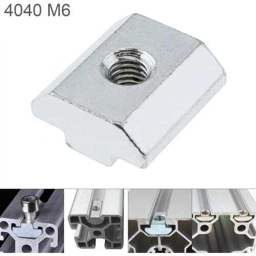Furniture Hardware 1PCS M6 for 40 Series Slot T Nut Sliding T Nut Hammer Drop In Nut Fasten Connector 4040 Aluminum Extrusions