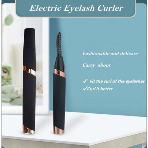 Mini Electric Heated Eyelash Curler Heated Lashes Makeup Eye Lashes Heated Eyelash Curler Applicator Long Lasting Beauty Tool