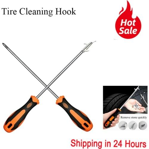 Car Tire Cleaning Hook Multifunctional Stone Cleaning Groove Broken Stone Remover Slot Stones Cleaner Tool Car Repair Tools