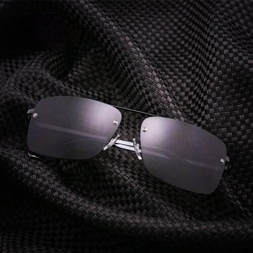 Minimalist Style Box Mens Sunglasses Metal Frameless Driving Sunglasses Men Factory Direct Wholesale