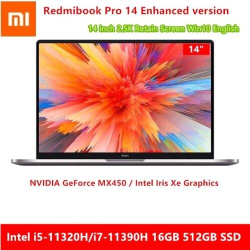 Xiaomi RedmiBook Pro 14 Laptop Enhanced Version i7-11390H/i5-11320H 16GB+512GB Notebooks 2.5K Retain Screen Slim Win10 Computer