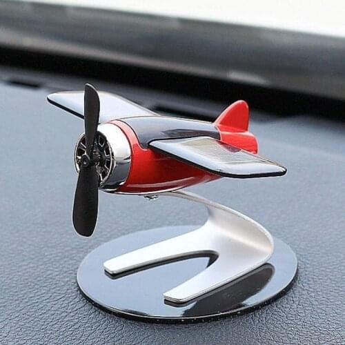 New Solar Airplane Model Center Console Decoration Car Air Freshener Mens Perfumes Renault Car Products Interior Accessories